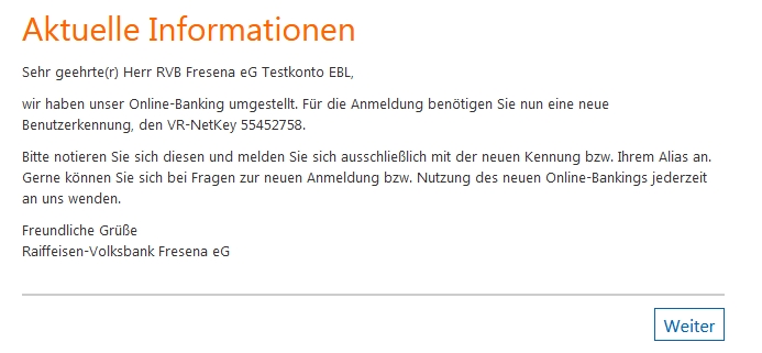 Anderungen Im Onlinebanking Raiffeisen Volksbank Fresena Eg